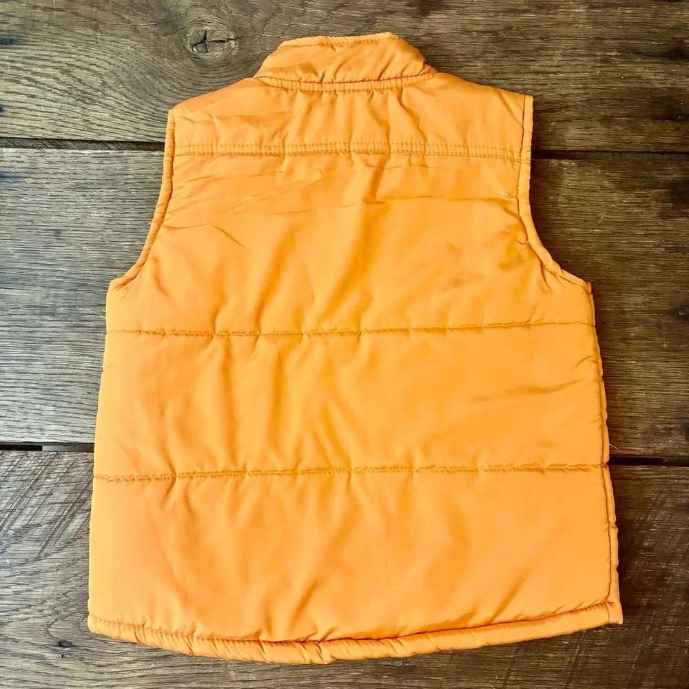Lucky Brand Boys 5T Puffer Vest with Pockets‎ Orange and Blue